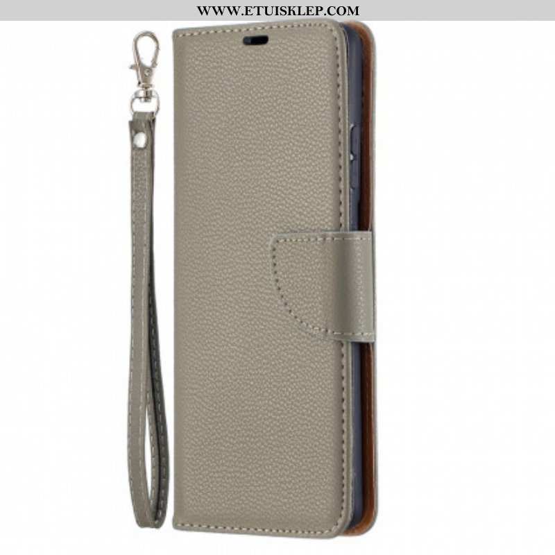 Etui Folio do Samsung Galaxy S21 Ultra 5G Skórzany Futerał Liczi Rabat Ukośne